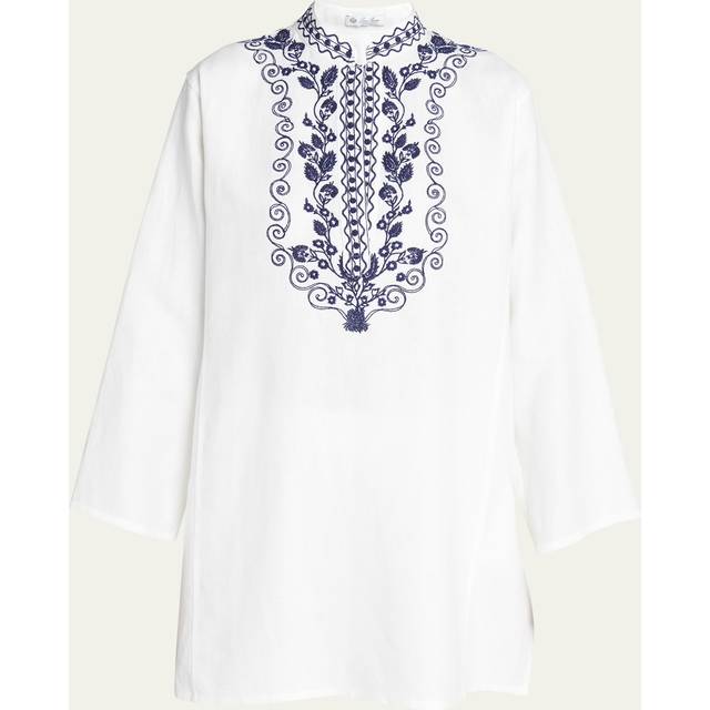 Loro Piana Sophia embroidered linen kaftan