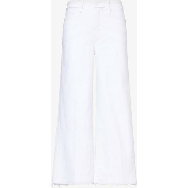 Good American Womens White001 Waist Wide-leg High-rise Stretch-denim Jeans 18 - WHITE001