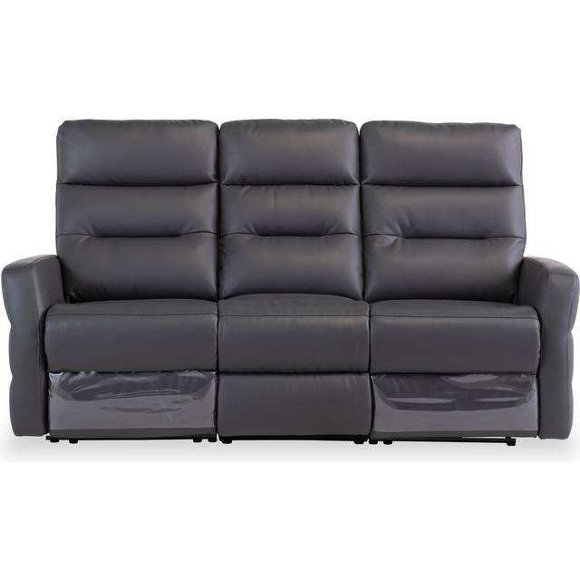 Harlem Leather Electric Reclining 3 Seater Sofa | Blue Grey | Roseland