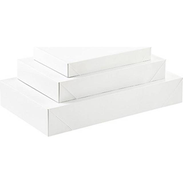 All Day Gifts 12 Pack White Gift Wrap Boxes with Lids - Assorted Multi