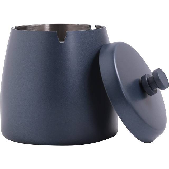 Ashtray with Lid for cigarette  Stainless Steel Smokeless Odorless Windproof Ashtrays for Home Office Tabletop Outside Patio Outdoor Balcony354x28x338