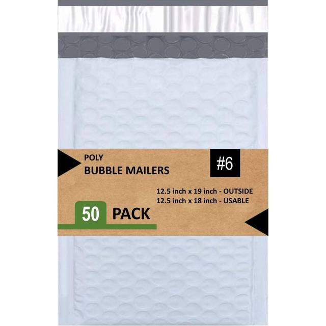 Sales4Less #5 Poly Bubble Mailers 10.5X16 Inches Shipping Padded Envelopes Self Seal Waterproof Cushioned Mailer 50 Pack