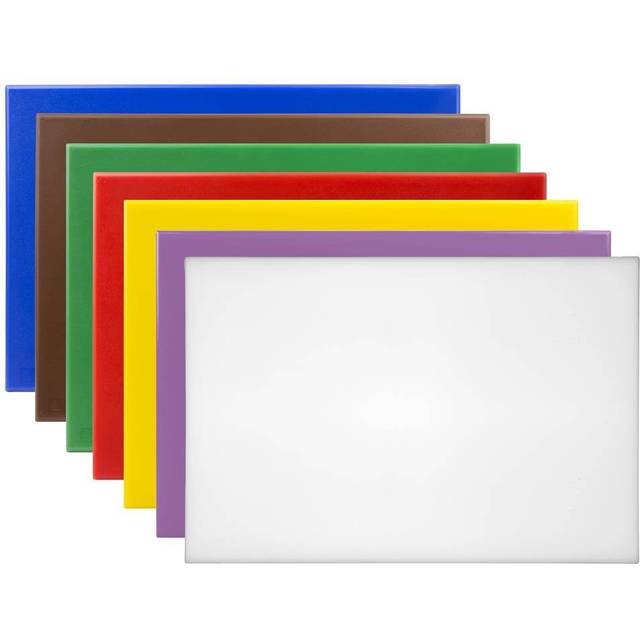 Hygiplas High Density Anti Bacterial Chopping Boards (Set of 7 - 10mm High)