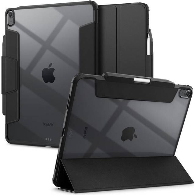 Spigen Ultra Hybrid Pro Designed for iPad Air 13 inch Case M2 (2024) with Transparent Back and Pencil Holder - Black
