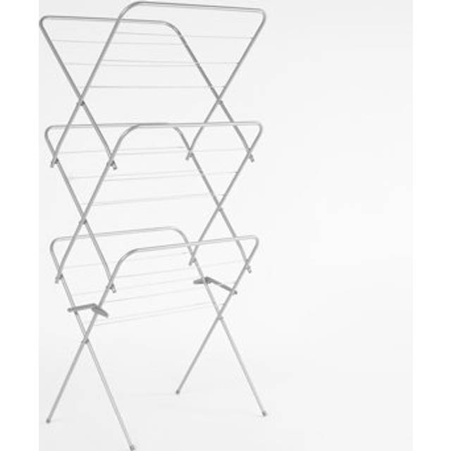 OHS 3 Tier Foldable 15m Clothes Airer - Silver - Grey