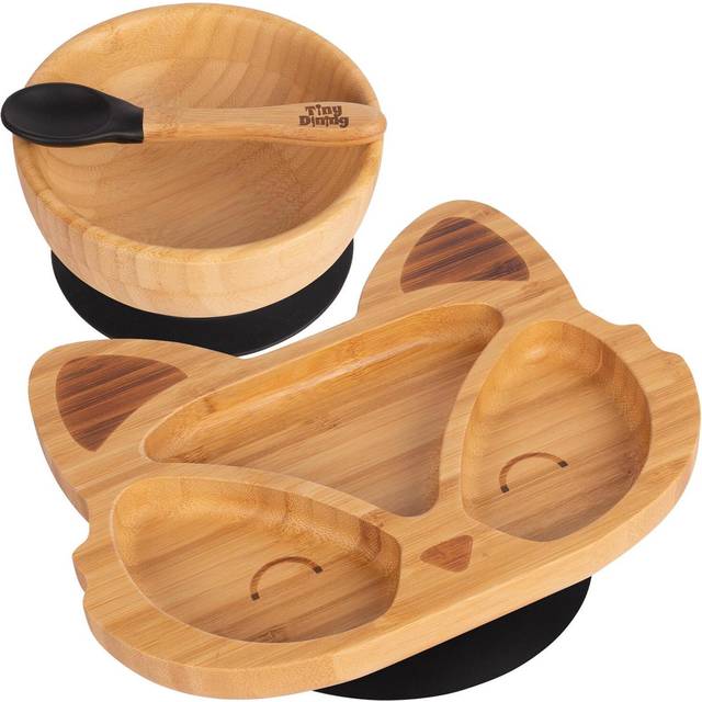Flynn The Fox Bamboo Suction Dinner Set - Pastel Pink