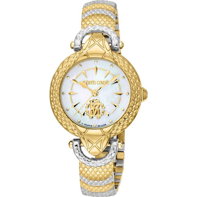 Roberto Cavalli, Watches, female, Yellow, ONE SIZE, Elegant Stainless Steel Analog Watch