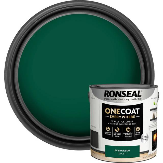 (Evergreen) Ronseal One Coat Everywhere Matt Paint 2.5L
