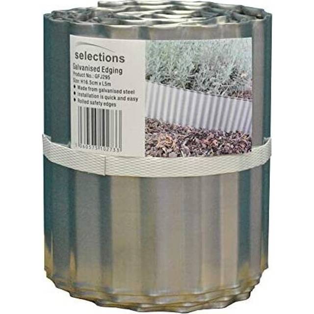 Galvanised Steel Lawn Edging Roll (16.5cm x 5m)