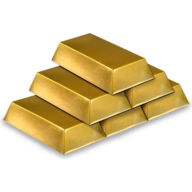 Gold Bar Decorations by Windy City Novelties