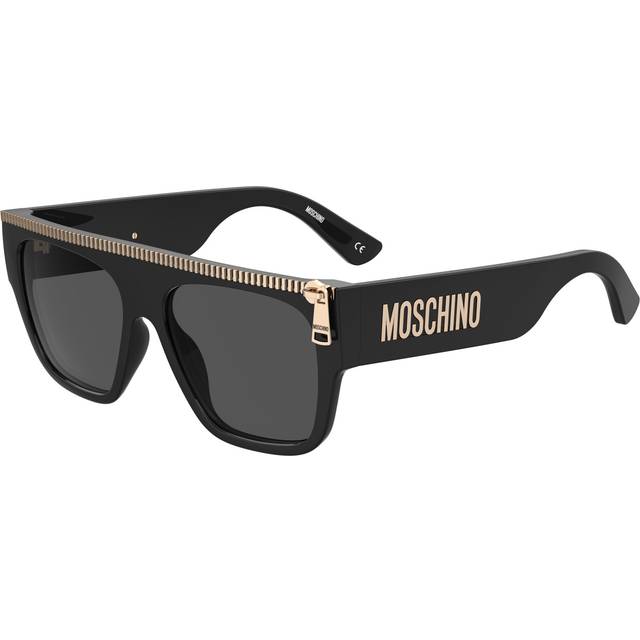 Moschino Man MOS165/S 807/IR Sunglasses Acetate Black Grey Squared