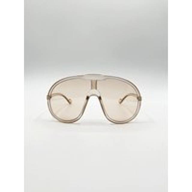 SVNX Unisex Wave Mask Sunglasses in Champagne - One Size