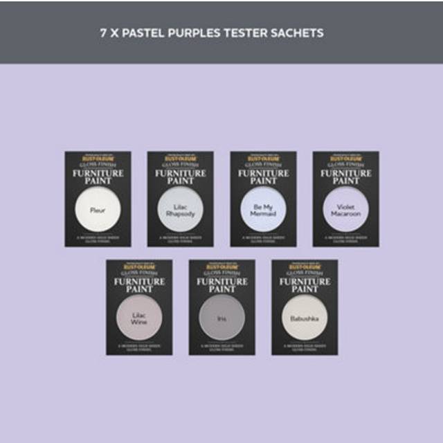 Rust-Oleum Furniture Paint Samples - Pastel Purples Tester Box -