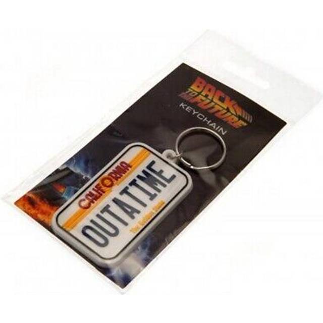 Back To The Future License Plate Keyring One Size white