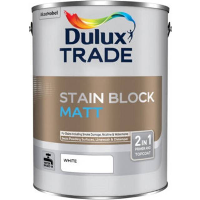 Dulux Trade Stain Block Matt, White 5L