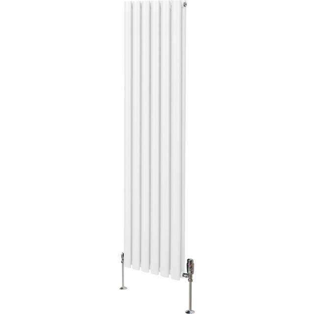 Monster Shop Oval Column Radiator & Valves - 1600Mm X 360Mm - White, White