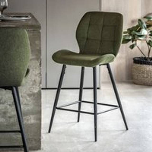Manford Bar Stool (Set of 2) - Bottle Green