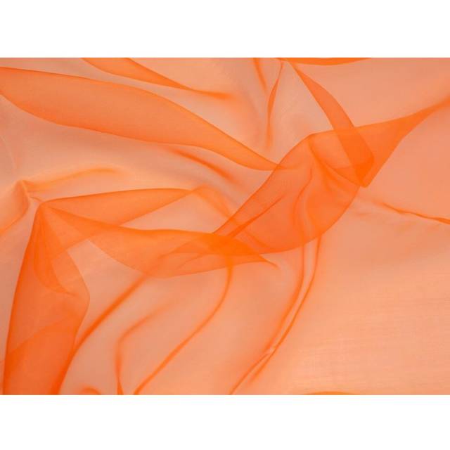 Minerva Core Range Sheer Organza Fabric Flo Orange