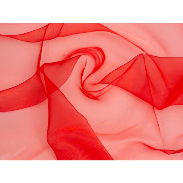 Minerva Core Range Sheer Organza Fabric Red