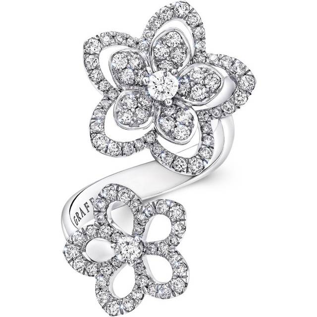 Graff White Gold and Diamond Wild Flower Ring - 47