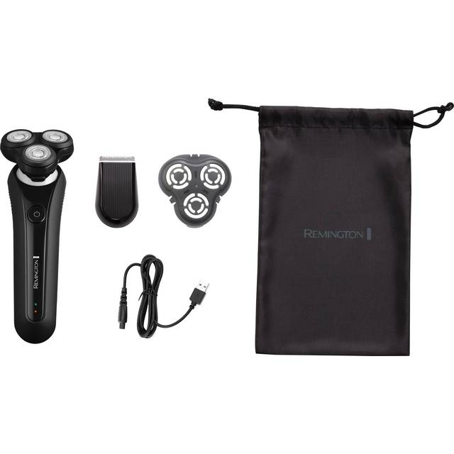 Remington elektrisk rakapparat för våt och torrakning, 360 ° PivotBall, flexibelt rakhuvud, detaljtrimmer, 50 min sladdlös användningstid, USB-laddning, Roterande rakapparat XR1750