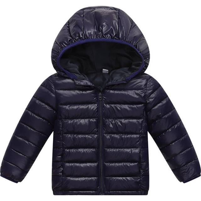 (Navy Blue, 5-6Years) Kids Boys Girls thin Jackets Hooded Coats UK