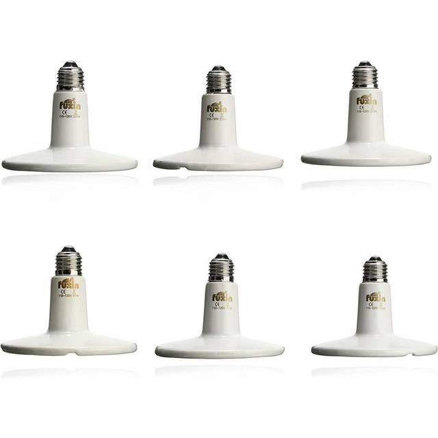 Diameter125MM White Infrared Ceramic Emitter Heat Light Lamp Bulb For Reptile Pets Brooder AC110V