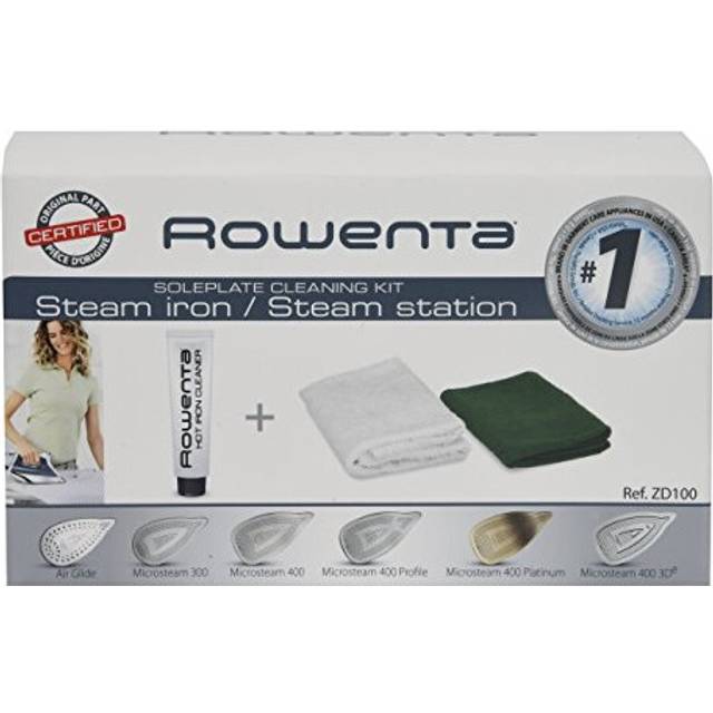 Rowenta ZD100 Non-Toxic Stainless Steel Soleplate Cleaner Kit for Steam Irons