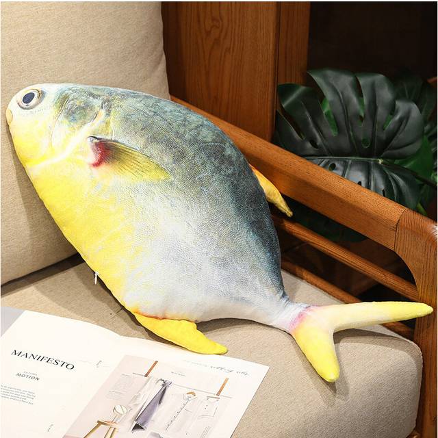 (Yellow, 100cm) Salmon Tuna Autumn Knife Fish Grouper Pomfret Bream Funny Plush Toys