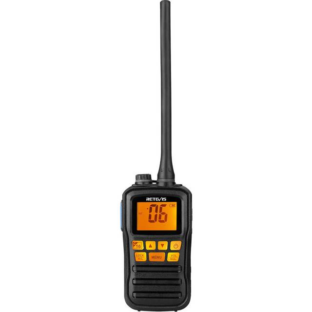 Retevis RM01 3W LCD VHF Marine Transceiver IPX7 Waterproof Handheld Walkie Talkie Float Vessel Talk Two Way Radio
