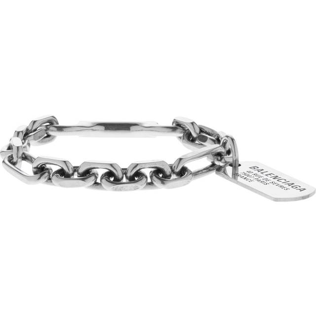 Balenciaga Tags Carabiner Bracelet - Silver - Women's - - Brass