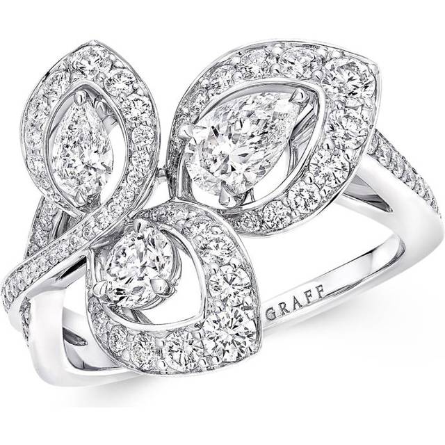 White Gold and Diamond Classic Graff Ring - 50