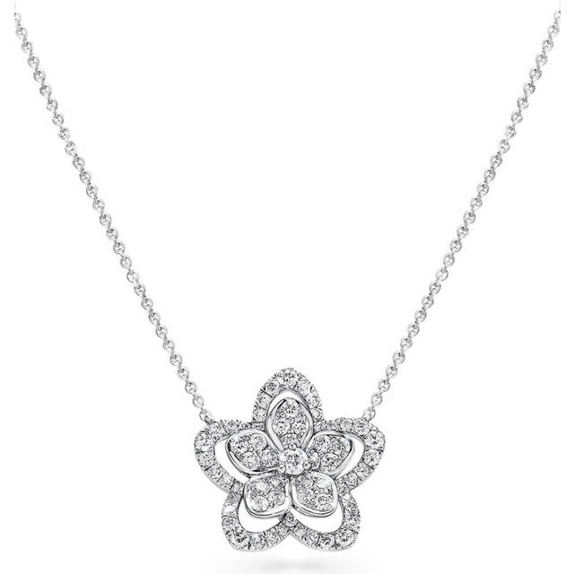 Graff White Gold and Diamond Wild Flower Necklace - One size