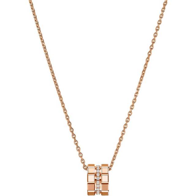 Chopard Rose Gold and Diamond Ice Cube Necklace - One size