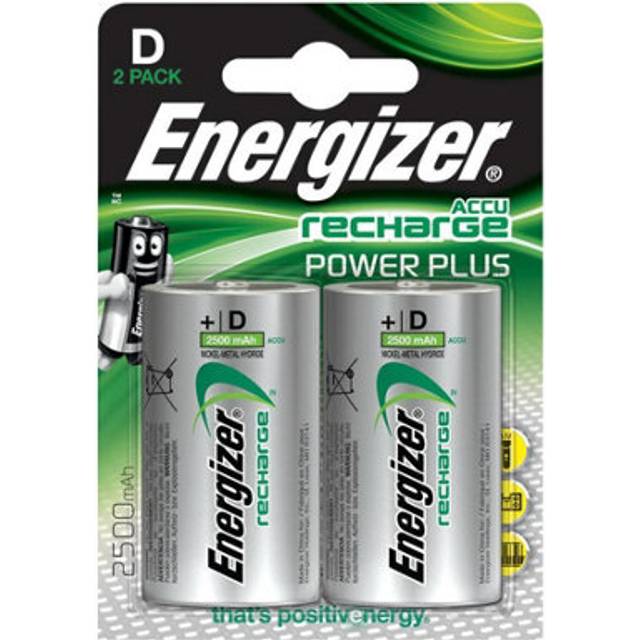 ENERGIZER - NiMH Rechargeable D Batteries 2500mAh - 2 Pack