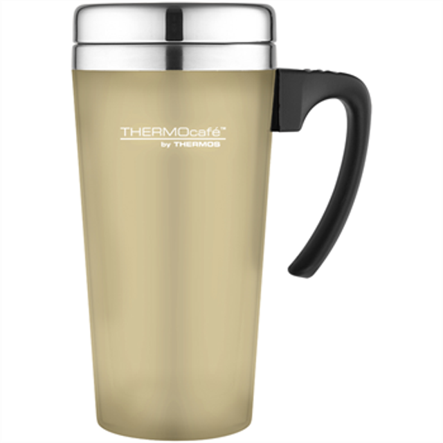 ThermoCafe Soft Touch Travel Mug, 420ml, Old Chalk