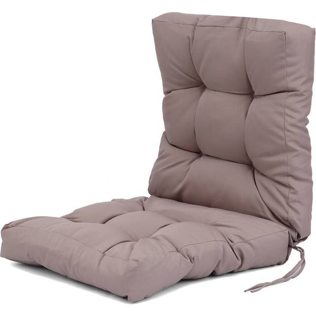 (Khaki) High Back Chair Cushion Waterproof Sofa Recliner Chair Cushion Seat Back Pad Tatami Mat for Office Home Patio Backyard Garden