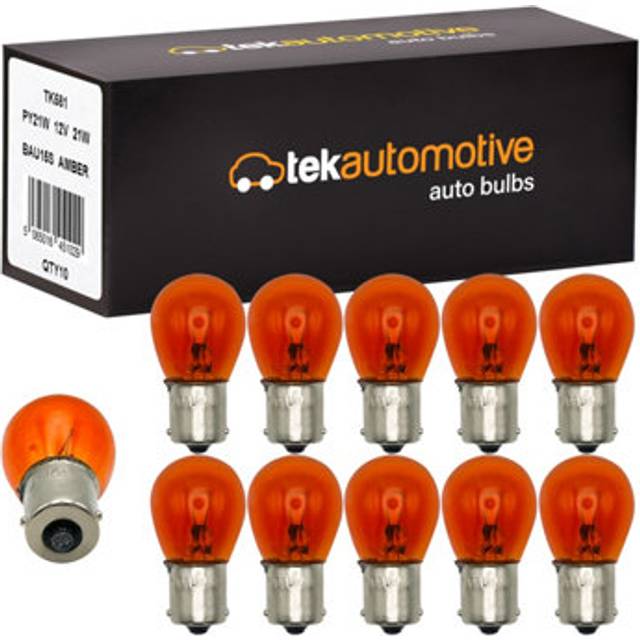 10 x 581 py21w amber car bulbs indicator light 12v 21w bau15s off set pins