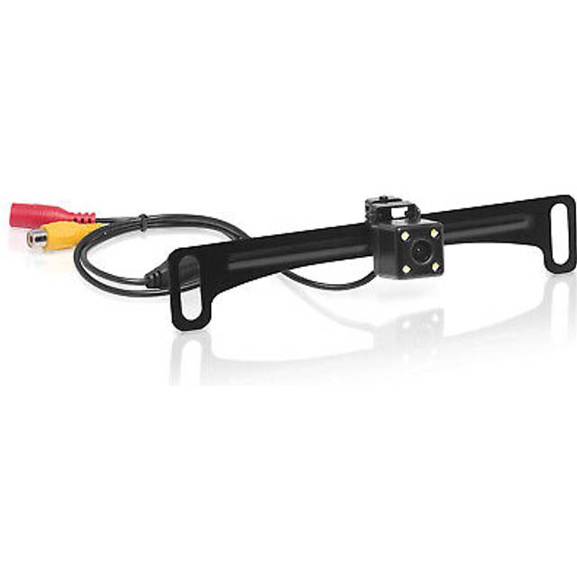 BOSS Audio Systems ELPC40B Backup Car Truck Rearview Reverse Camera - License Plate Mount  170 Wide Angle Rear View  Low Light Visibility Back Up Cam