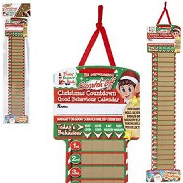 Elf Scratch Off Countdown Advent Calendar