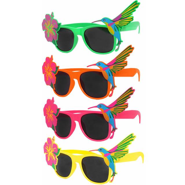 Tropical Design With Flower Fancy Dress Glasses