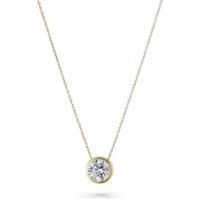 9ct Yellow Gold Cubic Zirconia Necklace - Gold/Yellow Gold