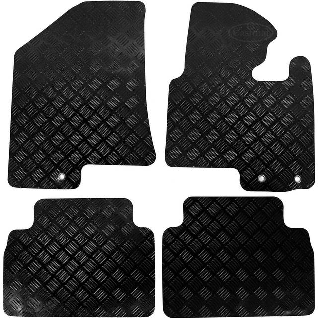 Fits hyundai ix35 2010-2015 rubber car mats tailored black 4pc floor mat set