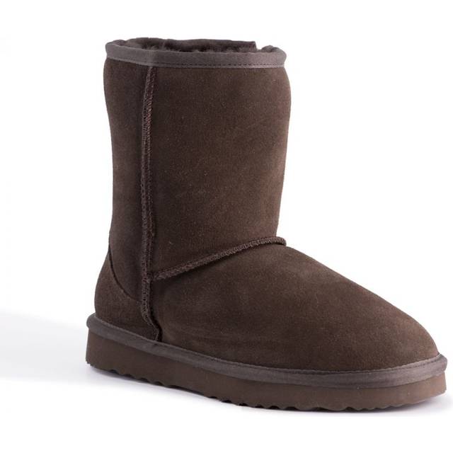 Mid Calf Sheepskin Boot - Chocolate - 4