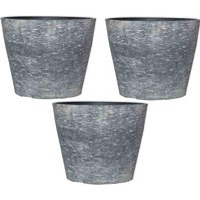 Garden Gear Stone Effect Grey 36.5Cm Planter X 3, Grey