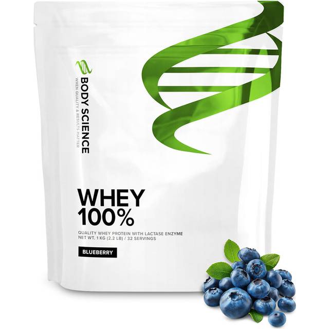 Proteinpulver Whey 100% - 1 kg - Blueberry- Body Science - Vassleprotein, Protein