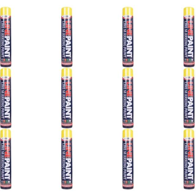 Bond It Line Paint, Marking Spray Paint, Yellow, 750ml       BDLM001 (Pack of 12)