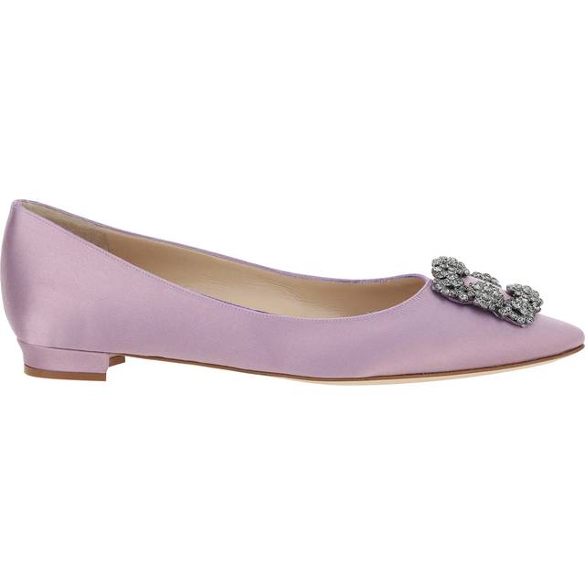 Manolo Blahnik Hangisi Satin Flat