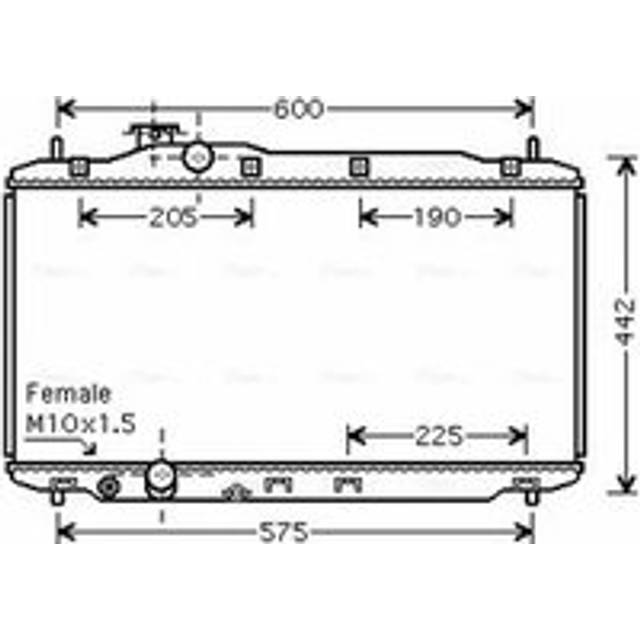 Radiator, engine cooling HD2189 Ava Quality Cooling HD2189