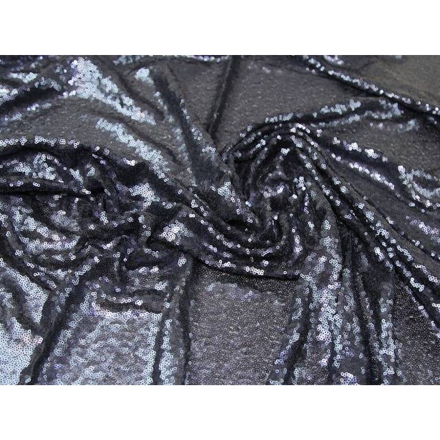 Luxor Sequin Mesh Fabric Navy Blue